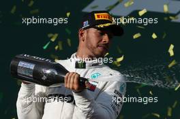 2nd place Lewis Hamilton (GBR) Mercedes AMG F1 W09. 25.03.2018. Formula 1 World Championship, Rd 1, Australian Grand Prix, Albert Park, Melbourne, Australia, Race Day.
