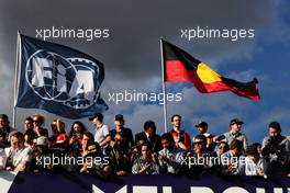 Fans at the podium. 25.03.2018. Formula 1 World Championship, Rd 1, Australian Grand Prix, Albert Park, Melbourne, Australia, Race Day.