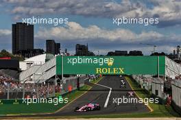 Sergio Perez (MEX) Sahara Force India F1 VJM11. 25.03.2018. Formula 1 World Championship, Rd 1, Australian Grand Prix, Albert Park, Melbourne, Australia, Race Day.