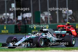 Lewis Hamilton (GBR) Mercedes AMG F1 W09. 25.03.2018. Formula 1 World Championship, Rd 1, Australian Grand Prix, Albert Park, Melbourne, Australia, Race Day.