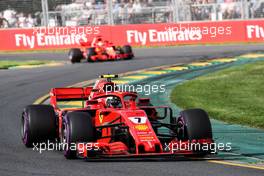 Kimi Raikkonen (FIN) Ferrari SF71H. 25.03.2018. Formula 1 World Championship, Rd 1, Australian Grand Prix, Albert Park, Melbourne, Australia, Race Day.