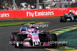 Sergio Perez (MEX) Sahara Force India F1 VJM11. 25.03.2018. Formula 1 World Championship, Rd 1, Australian Grand Prix, Albert Park, Melbourne, Australia, Race Day.