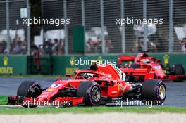 Kimi Raikkonen (FIN) Ferrari SF71H. 25.03.2018. Formula 1 World Championship, Rd 1, Australian Grand Prix, Albert Park, Melbourne, Australia, Race Day.