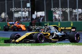 Carlos Sainz Jr (ESP) Renault Sport F1 Team RS18. 25.03.2018. Formula 1 World Championship, Rd 1, Australian Grand Prix, Albert Park, Melbourne, Australia, Race Day.