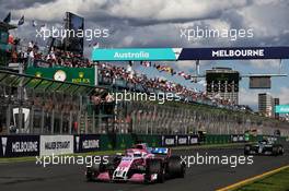 Sergio Perez (MEX) Sahara Force India F1 VJM11. 25.03.2018. Formula 1 World Championship, Rd 1, Australian Grand Prix, Albert Park, Melbourne, Australia, Race Day.