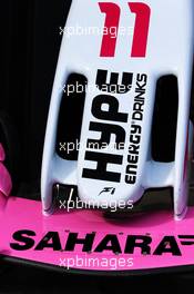 Sahara Force India F1 VJM11 nosecone. 24.03.2018. Formula 1 World Championship, Rd 1, Australian Grand Prix, Albert Park, Melbourne, Australia, Qualifying Day.