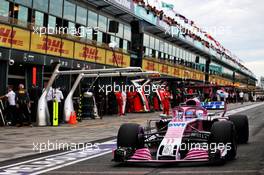 Sergio Perez (MEX) Sahara Force India F1 VJM11. 24.03.2018. Formula 1 World Championship, Rd 1, Australian Grand Prix, Albert Park, Melbourne, Australia, Qualifying Day.