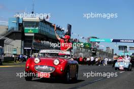 Kimi Raikkonen (FIN) Ferrari on the drivers parade. 25.03.2018. Formula 1 World Championship, Rd 1, Australian Grand Prix, Albert Park, Melbourne, Australia, Race Day.