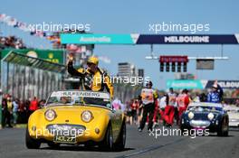 Nico Hulkenberg (GER) Renault Sport F1 Team on the drivers parade. 25.03.2018. Formula 1 World Championship, Rd 1, Australian Grand Prix, Albert Park, Melbourne, Australia, Race Day.