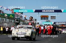 Romain Grosjean (FRA) Haas F1 Team on the drivers parade. 25.03.2018. Formula 1 World Championship, Rd 1, Australian Grand Prix, Albert Park, Melbourne, Australia, Race Day.