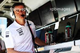 Andy Stevenson (GBR) Sahara Force India F1 Team Manager on the pit gantry. 25.03.2018. Formula 1 World Championship, Rd 1, Australian Grand Prix, Albert Park, Melbourne, Australia, Race Day.