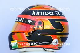 The helmet of Stoffel Vandoorne (BEL) McLaren. 22.03.2018. Formula 1 World Championship, Rd 1, Australian Grand Prix, Albert Park, Melbourne, Australia, Preparation Day.