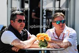 (L to R): Eric Boullier (FRA) McLaren Racing Director with Zak Brown (USA) McLaren Executive Director. 22.03.2018. Formula 1 World Championship, Rd 1, Australian Grand Prix, Albert Park, Melbourne, Australia, Preparation Day.