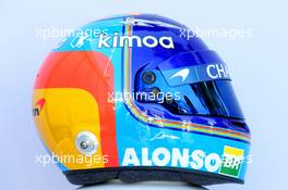 The helmet of Fernando Alonso (ESP) McLaren. 22.03.2018. Formula 1 World Championship, Rd 1, Australian Grand Prix, Albert Park, Melbourne, Australia, Preparation Day.