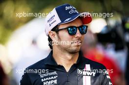 Sergio Perez (MEX) Sahara Force India F1. 22.03.2018. Formula 1 World Championship, Rd 1, Australian Grand Prix, Albert Park, Melbourne, Australia, Preparation Day.