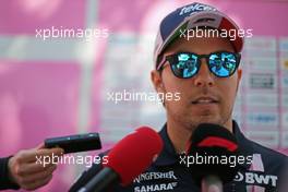 Sergio Perez (MEX) Sahara Force India F1   22.03.2018. Formula 1 World Championship, Rd 1, Australian Grand Prix, Albert Park, Melbourne, Australia, Preparation Day.