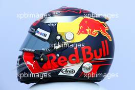 The helmet of Max Verstappen (NLD) Red Bull Racing. 22.03.2018. Formula 1 World Championship, Rd 1, Australian Grand Prix, Albert Park, Melbourne, Australia, Preparation Day.