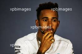 Lewis Hamilton (GBR) Mercedes AMG F1 in the FIA Press Conference. 22.03.2018. Formula 1 World Championship, Rd 1, Australian Grand Prix, Albert Park, Melbourne, Australia, Preparation Day.
