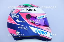 The helmet of Sergio Perez (MEX) Sahara Force India F1. 22.03.2018. Formula 1 World Championship, Rd 1, Australian Grand Prix, Albert Park, Melbourne, Australia, Preparation Day.