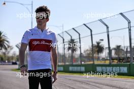 Charles Leclerc (MON) Sauber walks the circuit. 21.03.2018. Formula 1 World Championship, Rd 1, Australian Grand Prix, Albert Park, Melbourne, Australia, Preparation Day.