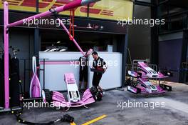 Sahara Force India F1 Team pit garages. 21.03.2018. Formula 1 World Championship, Rd 1, Australian Grand Prix, Albert Park, Melbourne, Australia, Preparation Day.