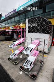 Sahara Force India F1 VJM11 nosecones in the pits. 21.03.2018. Formula 1 World Championship, Rd 1, Australian Grand Prix, Albert Park, Melbourne, Australia, Preparation Day.