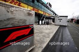 Freight in the pits. 21.03.2018. Formula 1 World Championship, Rd 1, Australian Grand Prix, Albert Park, Melbourne, Australia, Preparation Day.