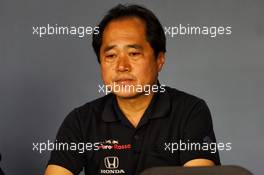 Toyoharu Tanabe (JPN) Honda F1 Technical Director in the FIA Press Conference. 29.06.2018. Formula 1 World Championship, Rd 9, Austrian Grand Prix, Spielberg, Austria, Practice Day.