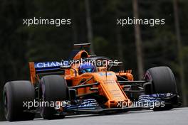 Fernando Alonso (ESP) McLaren F1  29.06.2018. Formula 1 World Championship, Rd 9, Austrian Grand Prix, Spielberg, Austria, Practice Day.