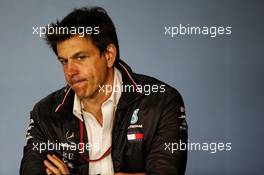 Toto Wolff (GER) Mercedes AMG F1 Shareholder and Executive Director in the FIA Press Conference. 29.06.2018. Formula 1 World Championship, Rd 9, Austrian Grand Prix, Spielberg, Austria, Practice Day.