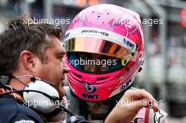 Esteban Ocon (FRA) Sahara Force India F1 Team with Bradley Joyce (GBR) Sahara Force India F1 Race Engineer. 29.06.2018. Formula 1 World Championship, Rd 9, Austrian Grand Prix, Spielberg, Austria, Practice Day.