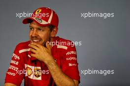 Sebastian Vettel (GER) Ferrari in the FIA Press Conference. 01.07.2018. Formula 1 World Championship, Rd 9, Austrian Grand Prix, Spielberg, Austria, Race Day.
