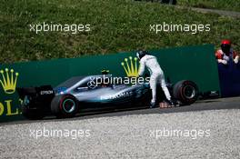 Valtteri Bottas (FIN) Mercedes AMG F1 W09 retired from the race. 01.07.2018. Formula 1 World Championship, Rd 9, Austrian Grand Prix, Spielberg, Austria, Race Day.