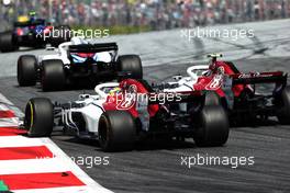 Marcus Ericsson (SWE) Sauber C37 and Charles Leclerc (MON) Sauber F1 Team C37 battle for position. 01.07.2018. Formula 1 World Championship, Rd 9, Austrian Grand Prix, Spielberg, Austria, Race Day.