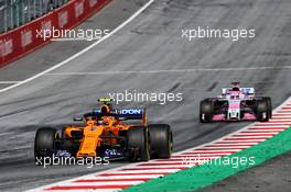 Stoffel Vandoorne (BEL) McLaren MCL33. 01.07.2018. Formula 1 World Championship, Rd 9, Austrian Grand Prix, Spielberg, Austria, Race Day.