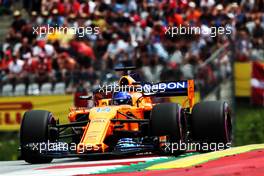 Fernando Alonso (ESP) McLaren MCL33. 30.06.2018. Formula 1 World Championship, Rd 9, Austrian Grand Prix, Spielberg, Austria, Qualifying Day.