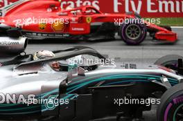 Lewis Hamilton (GBR) Mercedes AMG F1 W09 and Sebastian Vettel (GER) Ferrari SF71H. 30.06.2018. Formula 1 World Championship, Rd 9, Austrian Grand Prix, Spielberg, Austria, Qualifying Day.