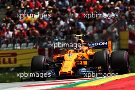 Stoffel Vandoorne (BEL) McLaren MCL33. 30.06.2018. Formula 1 World Championship, Rd 9, Austrian Grand Prix, Spielberg, Austria, Qualifying Day.