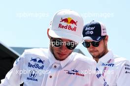 Pierre Gasly (FRA) Scuderia Toro Rosso on the drivers parade. 01.07.2018. Formula 1 World Championship, Rd 9, Austrian Grand Prix, Spielberg, Austria, Race Day.