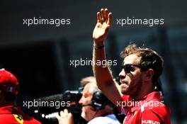 Sebastian Vettel (GER) Ferrari on the drivers parade. 01.07.2018. Formula 1 World Championship, Rd 9, Austrian Grand Prix, Spielberg, Austria, Race Day.