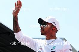 Lewis Hamilton (GBR) Mercedes AMG F1 on the drivers parade. 01.07.2018. Formula 1 World Championship, Rd 9, Austrian Grand Prix, Spielberg, Austria, Race Day.