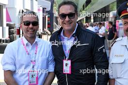 (L to R): Herbert Kickl (AUT) Austrian Government Interior Minister with Heinz-Christian Strache (AUT) Austrian Government Vice-Chancellor. 01.07.2018. Formula 1 World Championship, Rd 9, Austrian Grand Prix, Spielberg, Austria, Race Day.