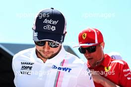 Sergio Perez (MEX) Sahara Force India F1 on the drivers parade. 01.07.2018. Formula 1 World Championship, Rd 9, Austrian Grand Prix, Spielberg, Austria, Race Day.