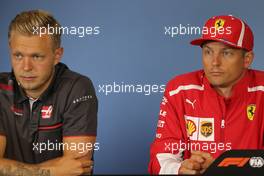 Kevin Magnussen (DEN) Haas F1 Team and Kimi Raikkonen (FIN) Scuderia Ferrari  28.06.2018. Formula 1 World Championship, Rd 9, Austrian Grand Prix, Spielberg, Austria, Preparation Day.