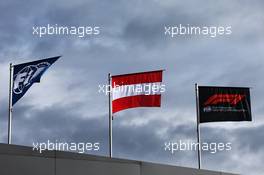 FIA, Formula One and Austria flags. 28.06.2018. Formula 1 World Championship, Rd 9, Austrian Grand Prix, Spielberg, Austria, Preparation Day.