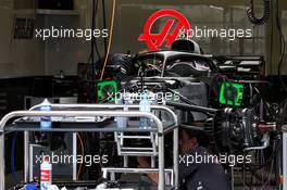 Haas VF-18 being prepared. 28.06.2018. Formula 1 World Championship, Rd 9, Austrian Grand Prix, Spielberg, Austria, Preparation Day.