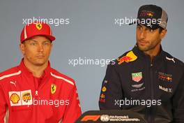 Kimi Raikkonen (FIN) Scuderia Ferrari and Daniel Ricciardo (AUS) Red Bull Racing  28.06.2018. Formula 1 World Championship, Rd 9, Austrian Grand Prix, Spielberg, Austria, Preparation Day.