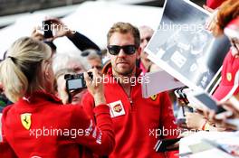 Sebastian Vettel (GER) Ferrari with fans. 28.06.2018. Formula 1 World Championship, Rd 9, Austrian Grand Prix, Spielberg, Austria, Preparation Day.