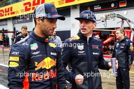 (L to R): Daniel Ricciardo (AUS) Red Bull Racing with team mate Max Verstappen (NLD) Red Bull Racing. 28.06.2018. Formula 1 World Championship, Rd 9, Austrian Grand Prix, Spielberg, Austria, Preparation Day.