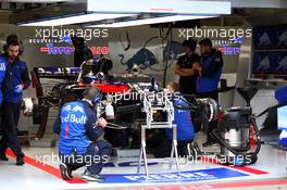 Scuderia Toro Rosso STR13 being prepared. 28.06.2018. Formula 1 World Championship, Rd 9, Austrian Grand Prix, Spielberg, Austria, Preparation Day.